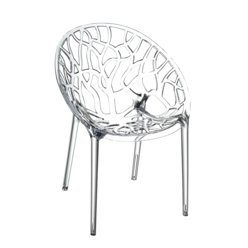 Crystal Chaise design en polycarbonate> Chaise Salon|Chaise Pour Chambre