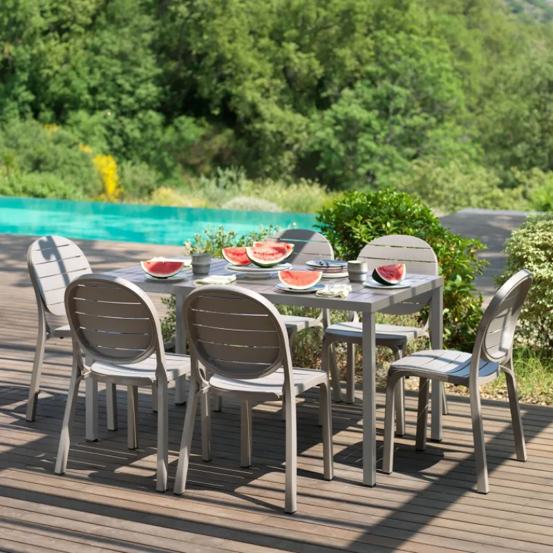 Cube Table de jardin rectangulaire réglable en hauteur fabriquée en Italie> Table De Jardin