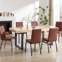 DarcyChaise de salle à manger rembourrée avec pieds en métal> Chaise De Cuisine|Chaise De Salle à Manger
