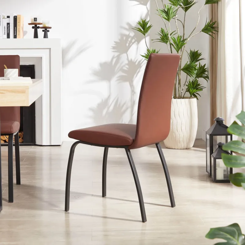 DarcyChaise de salle à manger rembourrée avec pieds en métal> Chaise De Cuisine|Chaise De Salle à Manger