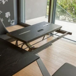 Altacom Delta Table design italienne extensible en mélaminé et pieds en X><noscript><img width=