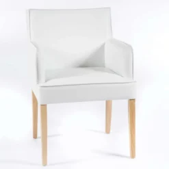 Sessio Diem Fauteuil contemporain rembourré en synthétique pieds en bois> Chaise De Cuisine|Chaise De Salle à Manger