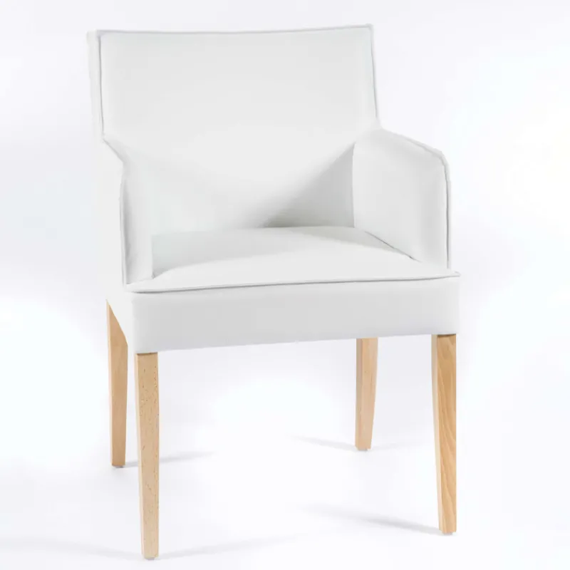 Sessio Diem Fauteuil contemporain rembourré en synthétique pieds en bois> Chaise De Cuisine|Chaise De Salle à Manger
