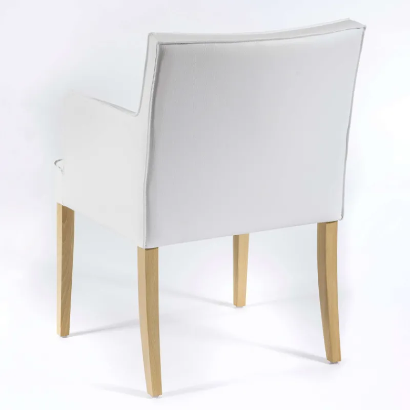 Sessio Diem Fauteuil contemporain rembourré en synthétique pieds en bois> Chaise De Cuisine|Chaise De Salle à Manger