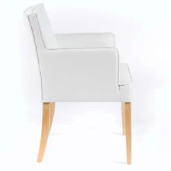 Sessio Diem Fauteuil contemporain rembourré en synthétique pieds en bois><noscript><img width=