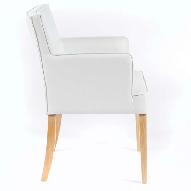 Sessio Diem Fauteuil contemporain rembourré en synthétique pieds en bois> Chaise De Cuisine|Chaise De Salle à Manger