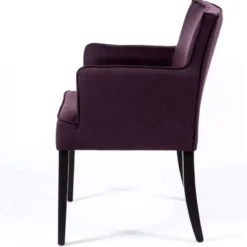Sessio Diem Fauteuil contemporain rembourré en tissu et pieds en bois><noscript><img width=