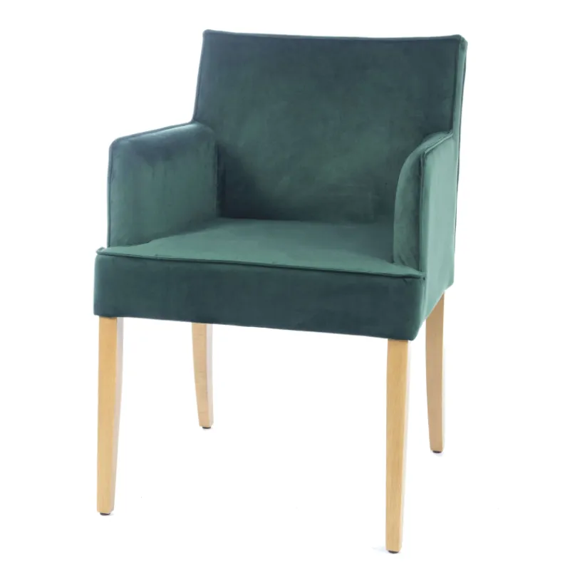 Sessio Diem Fauteuil contemporain rembourré en tissu et pieds en bois> Chaise De Salle à Manger|Chaise Salon