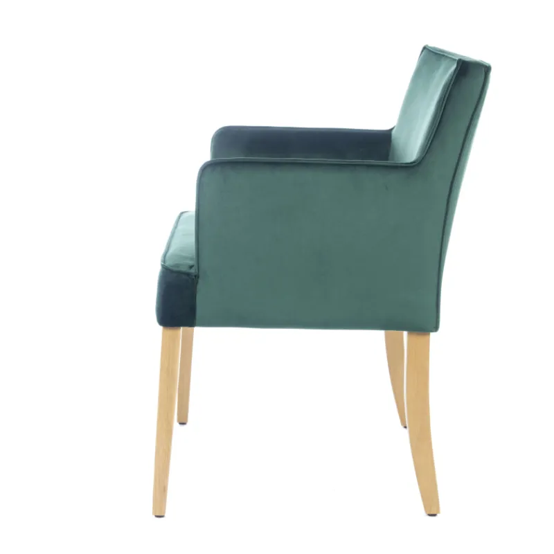 Sessio Diem Fauteuil contemporain rembourré en tissu et pieds en bois> Chaise De Salle à Manger|Chaise Salon