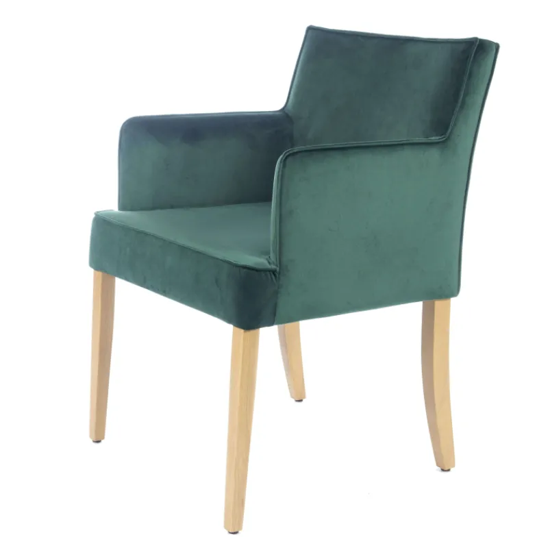Sessio Diem Fauteuil contemporain rembourré en tissu et pieds en bois> Chaise De Salle à Manger|Chaise Salon