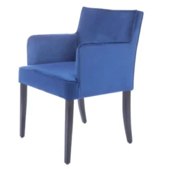 Sessio Diem Fauteuil contemporain rembourré en tissu et pieds en bois><noscript><img width=