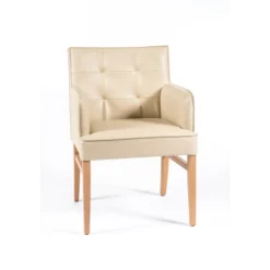Sessio Diem 4 Fauteuil matelassé en synthétique et bois><noscript><img width=