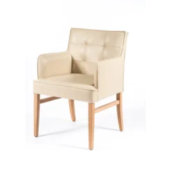 Sessio Diem 4 Fauteuil matelassé en synthétique et bois><noscript><img width=