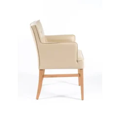 Sessio Diem 4 Fauteuil matelassé en synthétique et bois><noscript><img width=