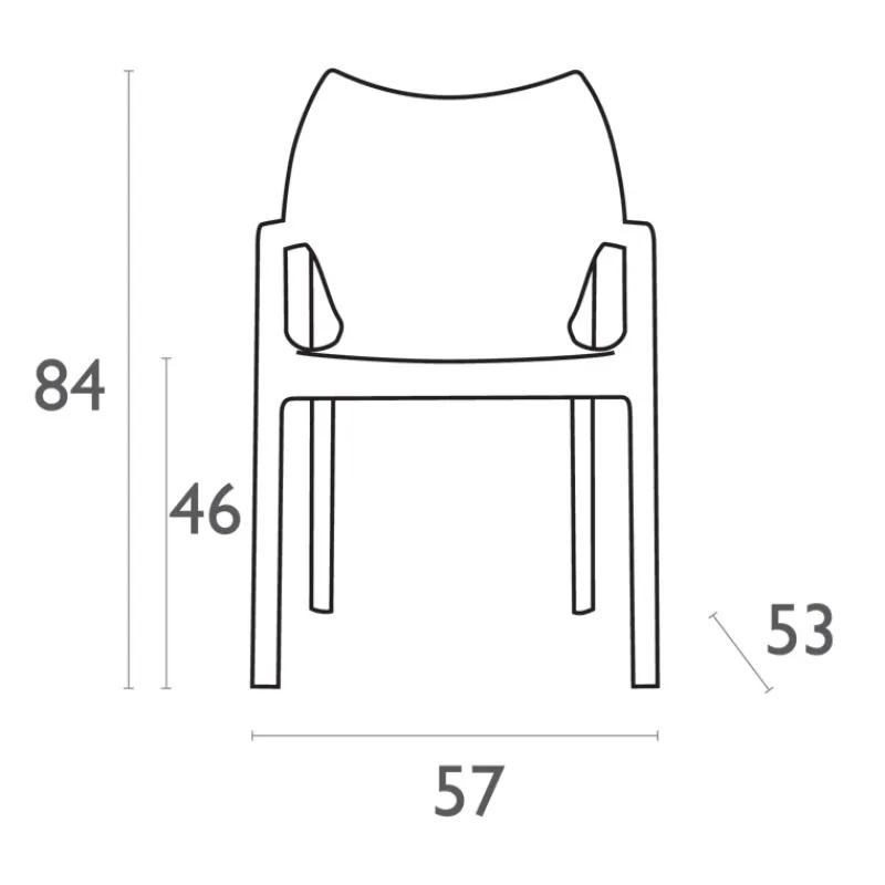 Diva Fauteuil de jardin en polypropylène> Chaise De Jardin|Fauteuil De Jardin
