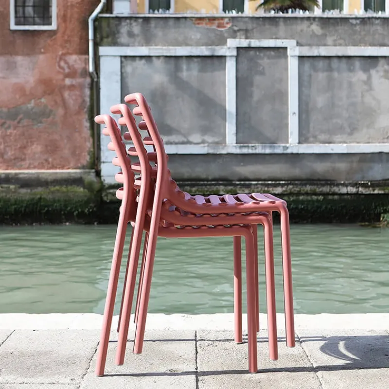 Doga bistrot Chaise de jardin design empilable sans accoudoirs de fabrication italienne> Chaise De Jardin