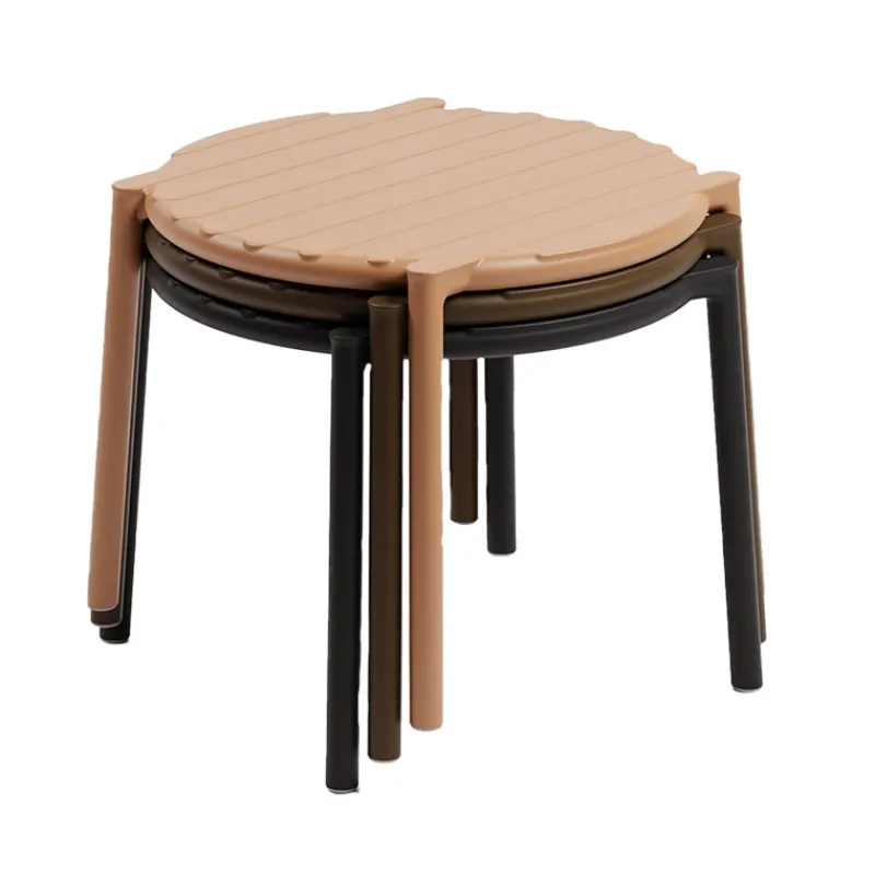 Doga Table basse de jardin ronde empilable fabriquée en Italie> Table De Jardin
