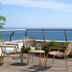 Doga Table basse de jardin ronde empilable fabriquée en Italie><noscript><img width=