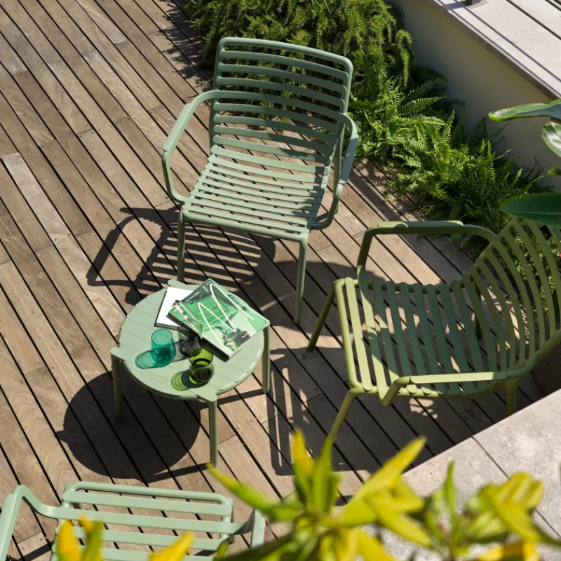 Doga Table basse de jardin ronde empilable fabriquée en Italie> Table De Jardin