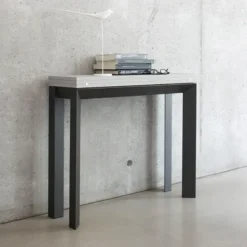 Altacom Domino Console extensible en mélaminé et pieds en métal> Table Pour Petit Espace
