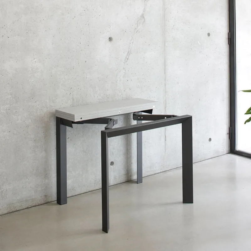 Altacom Domino Console extensible en mélaminé et pieds en métal> Table Pour Petit Espace
