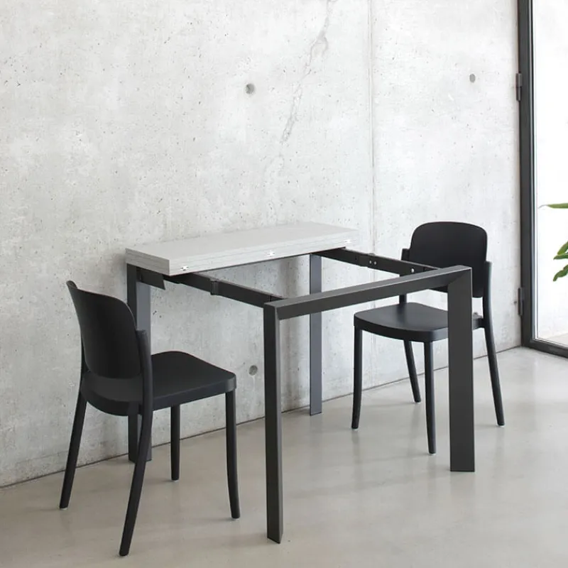 Altacom Domino Console extensible en mélaminé et pieds en métal> Table Pour Petit Espace