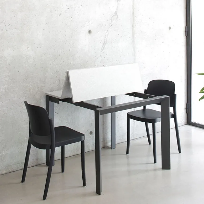 Altacom Domino Console extensible en mélaminé et pieds en métal> Table Pour Petit Espace