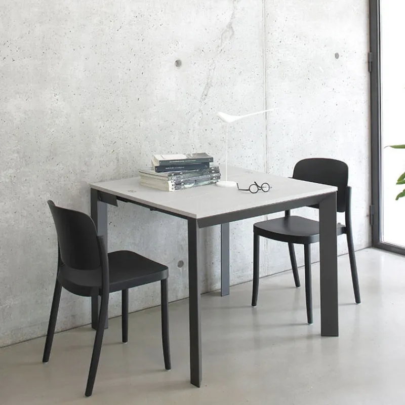 Altacom Domino Console extensible en mélaminé et pieds en métal> Table Pour Petit Espace