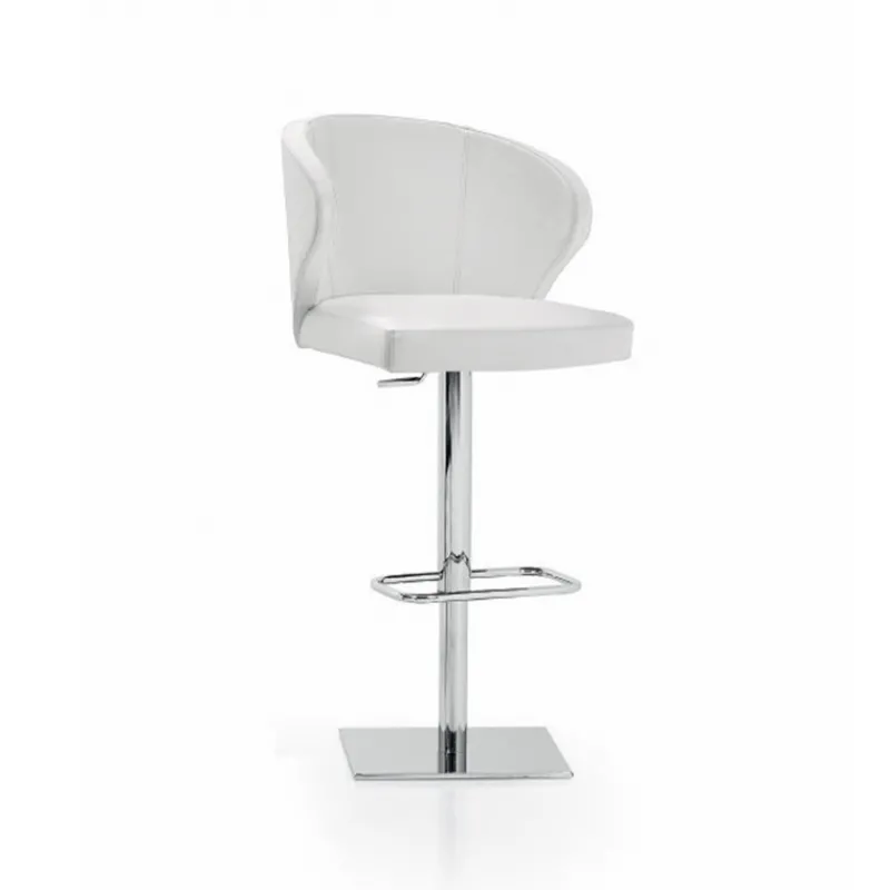 Peressini Doris P Tabouret pivotant et réglable en hauteur en synthétique et métal chromé> Tabouret Snack (assise +/- 65 Cm)|Tabouret De Bar (assise +/- 80 Cm)