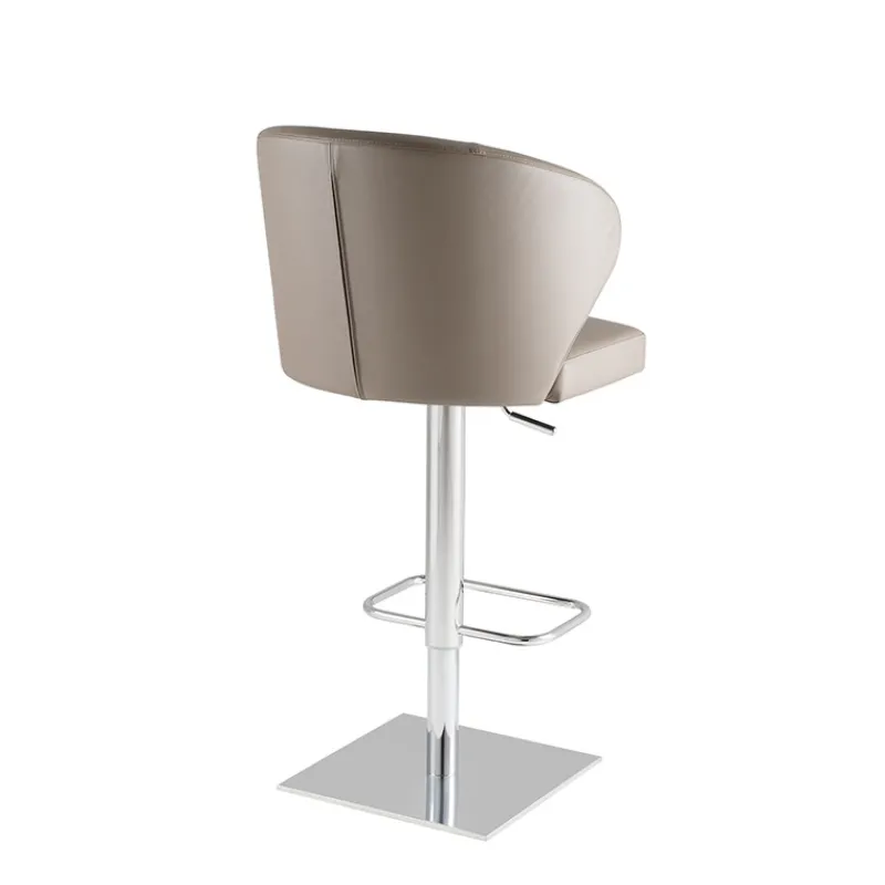 Peressini Doris P Tabouret pivotant et réglable en hauteur en synthétique et métal chromé> Tabouret Snack (assise +/- 65 Cm)|Tabouret De Bar (assise +/- 80 Cm)