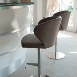 Peressini Doris P Tabouret pivotant et réglable en hauteur en synthétique et métal chromé><noscript><img width=