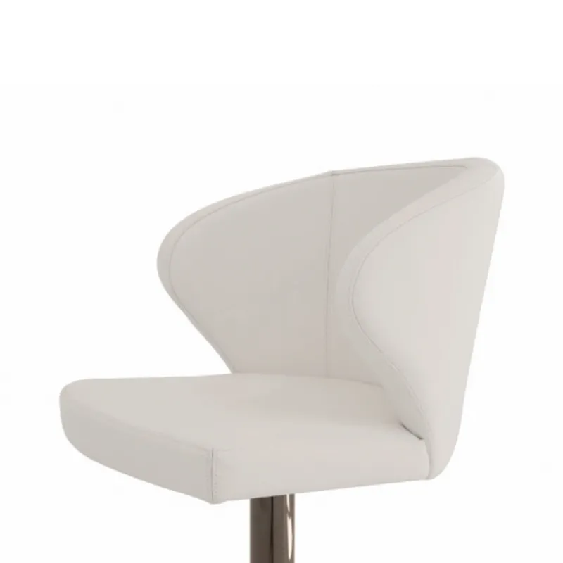 Peressini Doris P Tabouret pivotant et réglable en hauteur en synthétique et métal chromé> Tabouret Snack (assise +/- 65 Cm)|Tabouret De Bar (assise +/- 80 Cm)