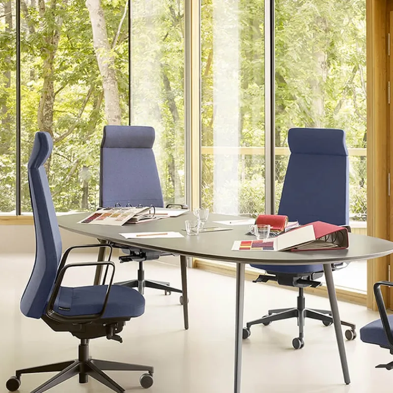 Sokoa Eden 02 Fauteuil de direction en tissu avec têtière made in France> Chaise De Bureau|Fauteuil De Bureau