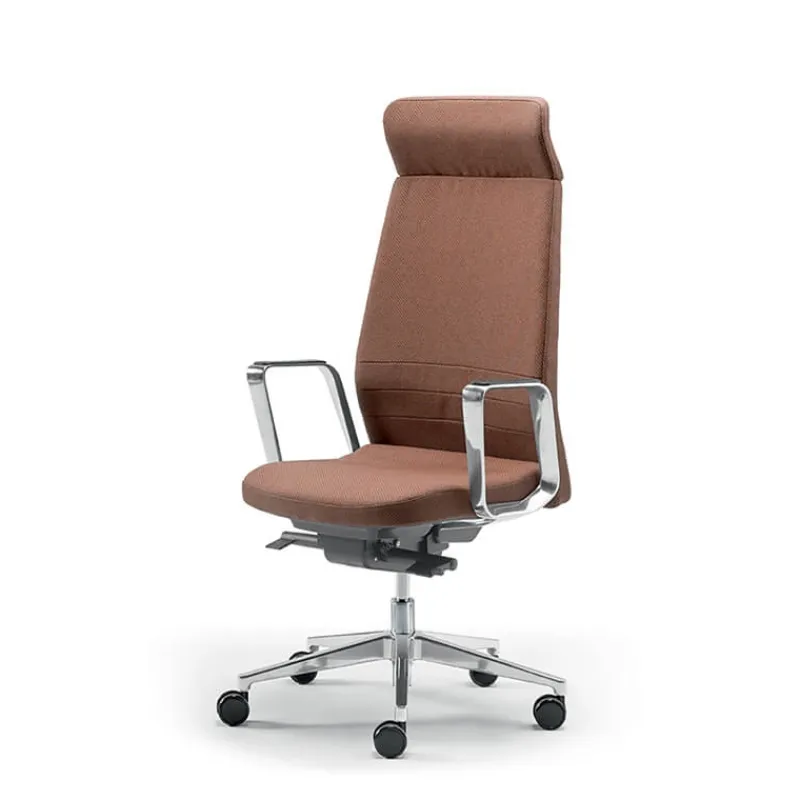 Sokoa Eden 02 Fauteuil de direction en tissu avec têtière made in France> Chaise De Bureau|Fauteuil De Bureau