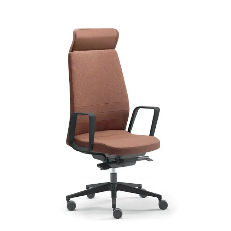 Sokoa Eden 02 Fauteuil de direction en tissu avec têtière made in France> Chaise De Bureau|Fauteuil De Bureau
