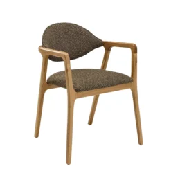 Dasras Eden Fauteuil design en bois massif et tissu> Chaise De Salle à Manger|Chaise Salon