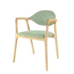 Dasras Eden Fauteuil design en bois massif et tissu><noscript><img width=