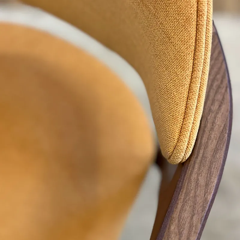 Dasras Eden Fauteuil design en bois massif et tissu> Chaise De Salle à Manger|Chaise Salon
