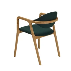 Dasras Eden Fauteuil design en bois massif et tissu><noscript><img width=