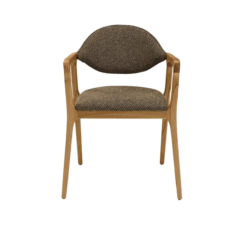 Dasras Eden Fauteuil design en bois massif et tissu> Chaise De Salle à Manger|Chaise Salon