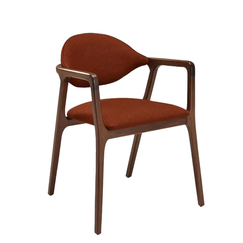 Dasras Eden Fauteuil design en bois massif et tissu> Chaise De Salle à Manger|Chaise Salon