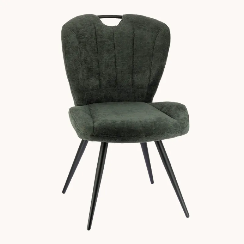 EliseChaise rembourrée pivotante en tissu avec poignée> Chaise De Salle à Manger