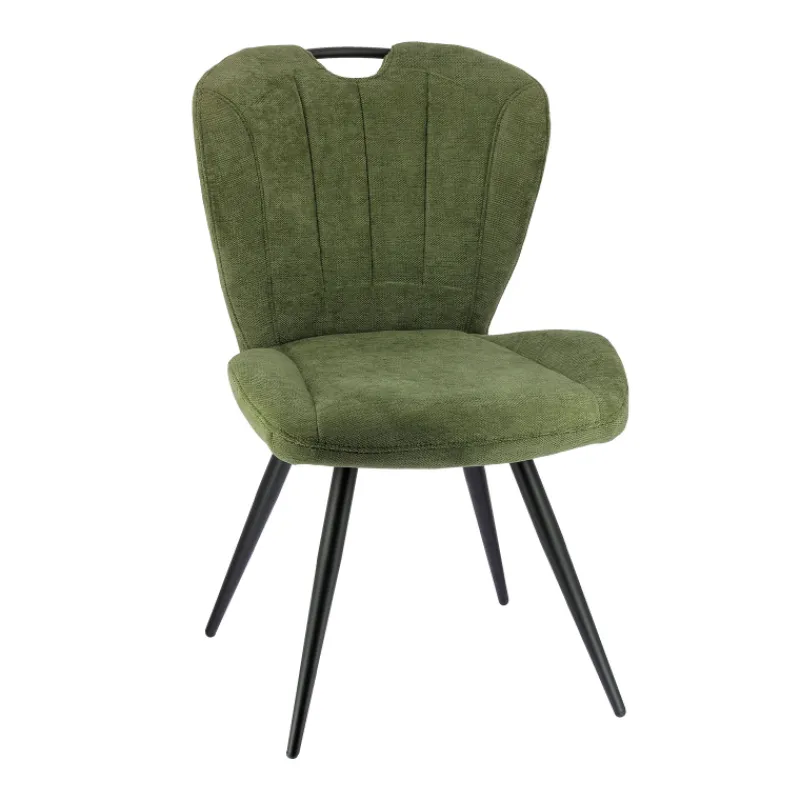 EliseChaise rembourrée pivotante en tissu avec poignée> Chaise De Salle à Manger