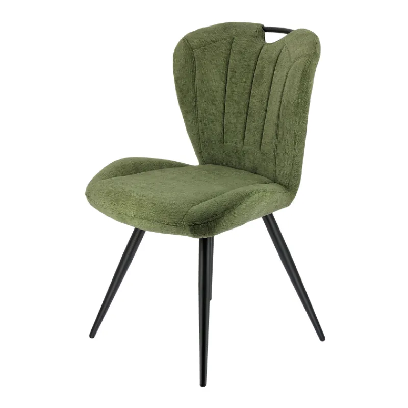 EliseChaise rembourrée pivotante en tissu avec poignée> Chaise De Salle à Manger
