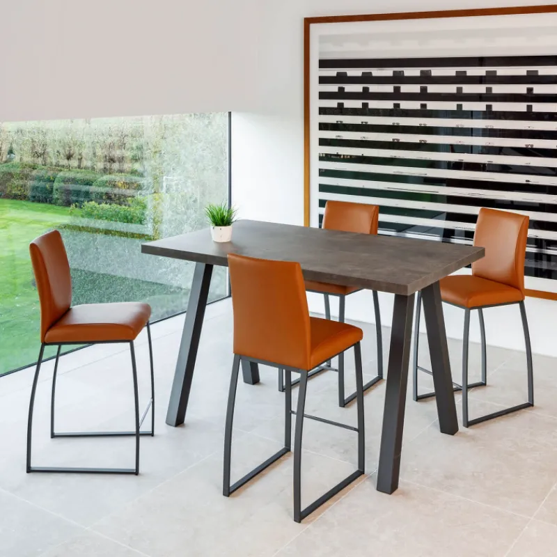 Perfecta Elite Tabouret snack rembourré en simili et métal> Tabouret Snack (assise +/- 65 Cm)|Tabouret De Bar (assise +/- 80 Cm)