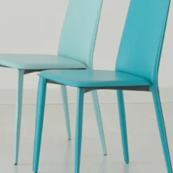 Airnova Ely 2 Chaise de salle à manger en croûte de cuir avec pieds gainés><noscript><img width=
