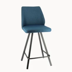 Europea Emma Tabouret snack pivotant bicolore avec pieds en métal> Tabouret Snack (assise +/- 65 Cm)|Tabouret De Bar (assise +/- 80 Cm)