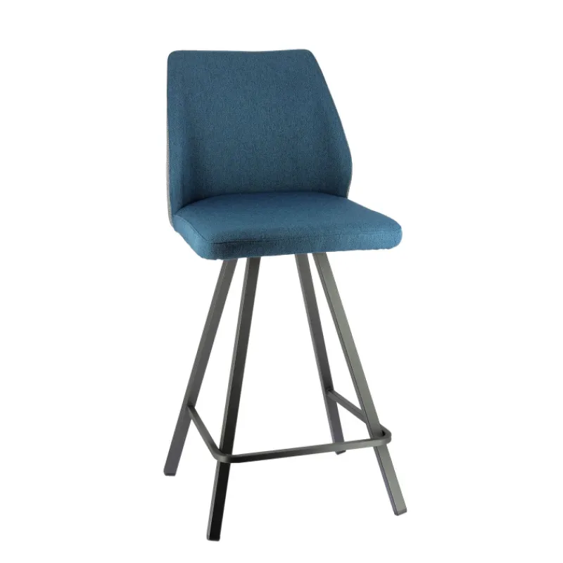 Europea Emma Tabouret snack pivotant bicolore avec pieds en métal> Tabouret Snack (assise +/- 65 Cm)|Tabouret De Bar (assise +/- 80 Cm)