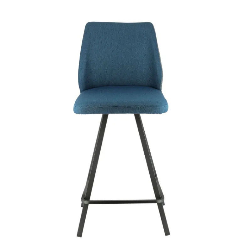 Europea Emma Tabouret snack pivotant bicolore avec pieds en métal> Tabouret Snack (assise +/- 65 Cm)|Tabouret De Bar (assise +/- 80 Cm)
