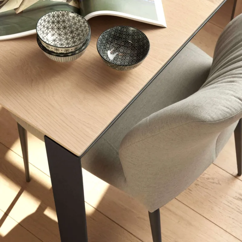 Mobitec Enora Chaise ® moderne en tissu et pieds en métal> Chaise De Salle à Manger
